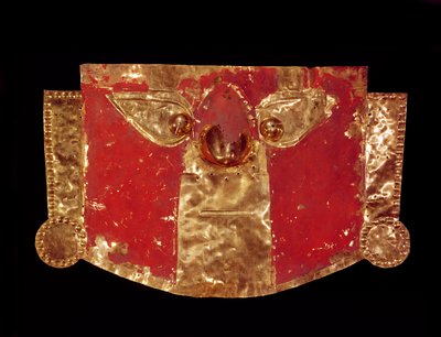 Inca mask by Peruvian School
