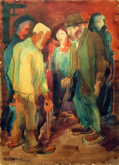 Farmers in Arrode by Peter August Böckstiegel