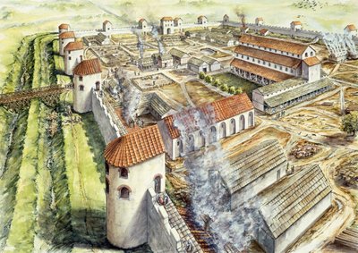 Portchester Castle, AD 345 by Peter Dunn
