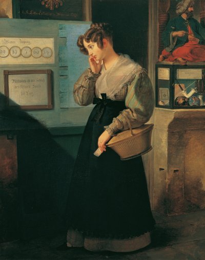 Girl in Front of the Lottery Vault by Peter Fendi