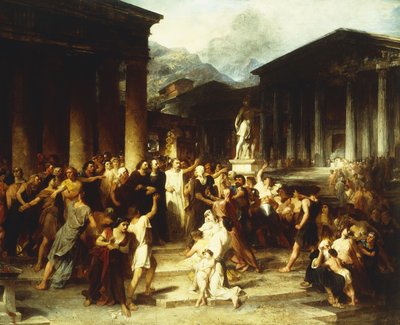 A Gathering Before the Temple by Peter Frederick Rothermel
