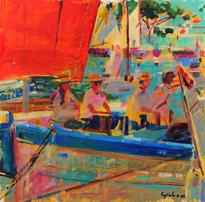 Shimmering Sea Saint Tropez by Peter Graham (Contemporary)