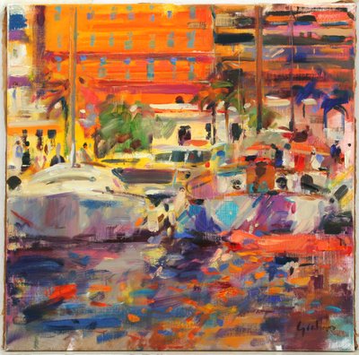 The Riviera at Menton by Peter Graham (Contemporary)
