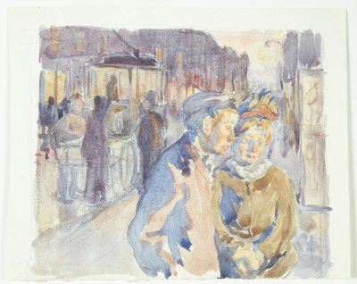 From Enghavevej. Evening by Peter Hansen