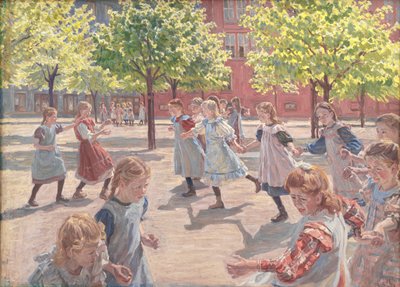 Playing Children, Enghave Square by Peter Hansen
