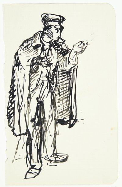 Standing Italian in Cloak and Cap by Peter Hansen