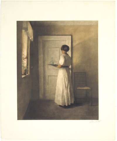 Young Girl with a Tray by Peter Vilhelm Ilsted