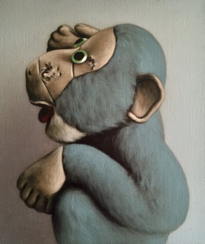 Soft Blue Monkey by Peter Jones