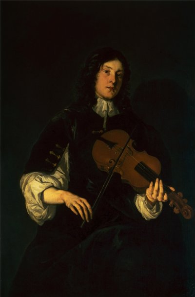 A Man Playing a Violin by Peter Lely