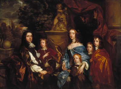 Sir Edward Hales and his family by Peter Lely