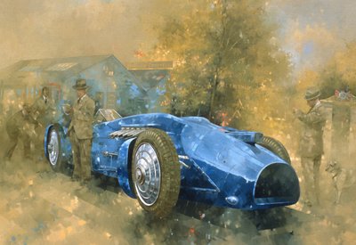 Bluebird at Brooklands by Peter Miller