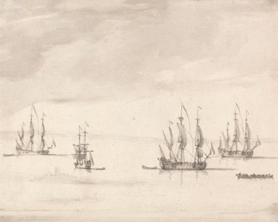 Men of War off Sheerness by Peter Monamy