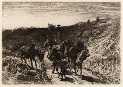 A Burro Train, New Mexico by Peter Moran