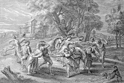 Young People at a Dance by Peter Paul (after) Rubens