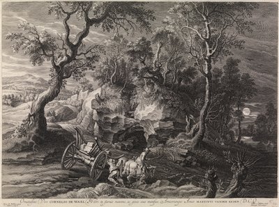 Landscape with a Jammed Chariot by Peter Paul Rubens