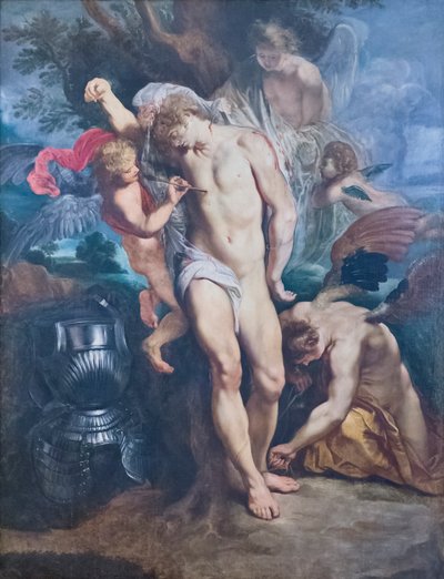 Saint Sebastian Healed by Angels by Peter Paul Rubens