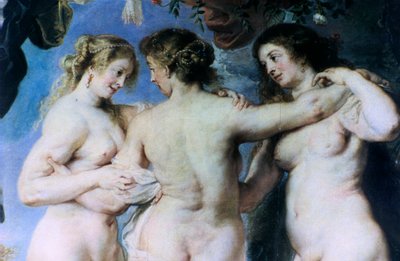 The Three Graces (detail) by Peter Paul Rubens