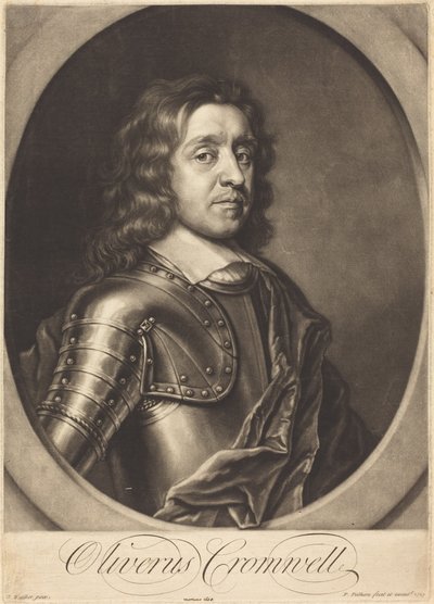 Oliver Cromwell by Peter Pelham after Robert Walker