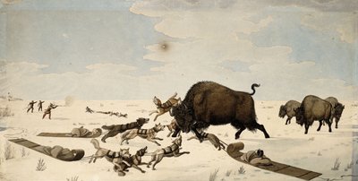 Buffalo Hunt by Peter Rindisbacher