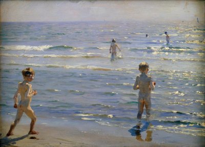 Bathing Boys. Sunshine. Skagen by Peder Severin Krøyer