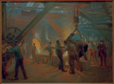 In the Iron Foundry of Burmeister & Wain by Peder Severin Krøyer