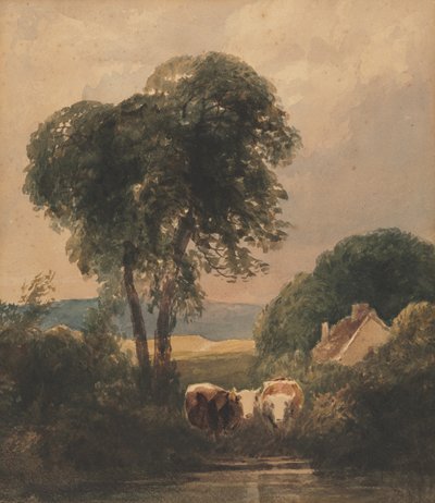 Welsh Landscape with Cattle by Peter de Wint