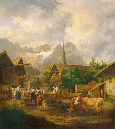 Morning in Partenkirchen by Peter von Hess