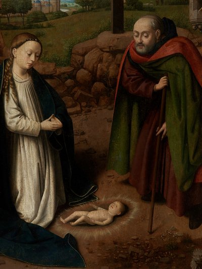Adoration of the Christ-Child (detail) by Petrus Christus