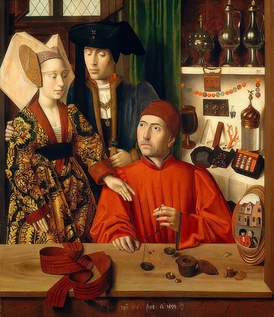 Goldsmith in His Shop by Petrus Christus