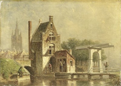 The Koepoort in Delft by Petrus Gerardus Vertin