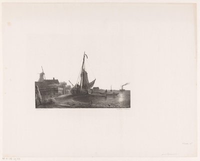 Sailing Ship on Dry Land by Petrus Paulus Schiedges (I)