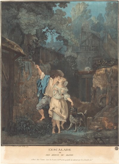 The Climb, or the Morning Farewell by Philibert Louis Debucourt