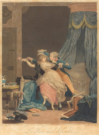 The Poorly Defended Rose by Philibert Louis Debucourt
