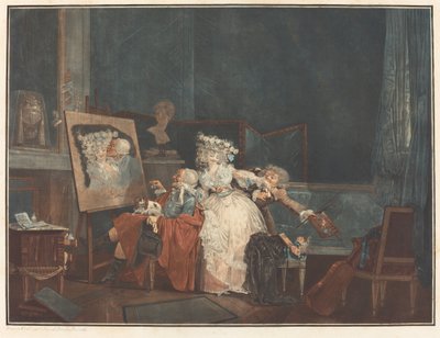 The Two Kisses by Philibert Louis Debucourt