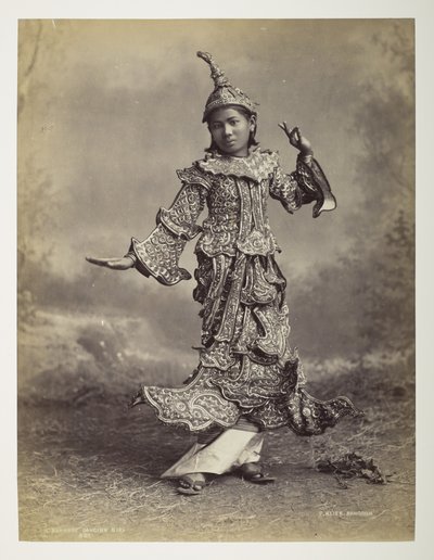 Burmese dancing girl, Views of Burma by Philip Adolphe Klier