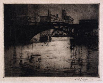 The L Bridge, Chicago by Philip Ayer Sawyer