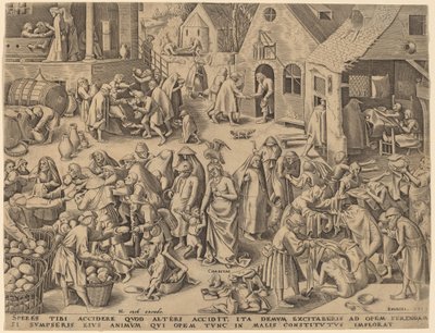 Charity by Philip Galle after Pieter Bruegel the Elder