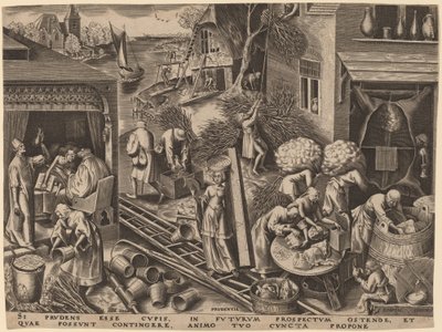Prudence by Philip Galle after Pieter Bruegel the Elder