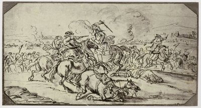 Borgognone, A Battle by Philip Henry Delamotte