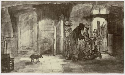Tobit Blessing Tobias by Philip Henry Delamotte