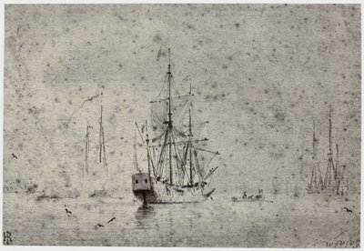 Willem van der Velde, Shipping by Philip Henry Delamotte