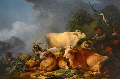 Landscape with Animals by Philip James de Loutherbourg