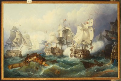 The Battle of Trafalgar by Philip James de Loutherbourg