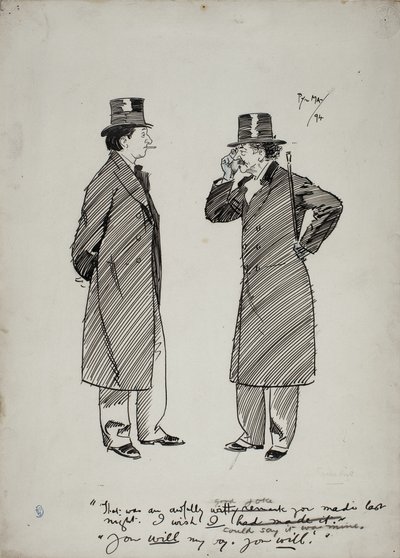 Oscar Wilde and Whistler by Philip William May
