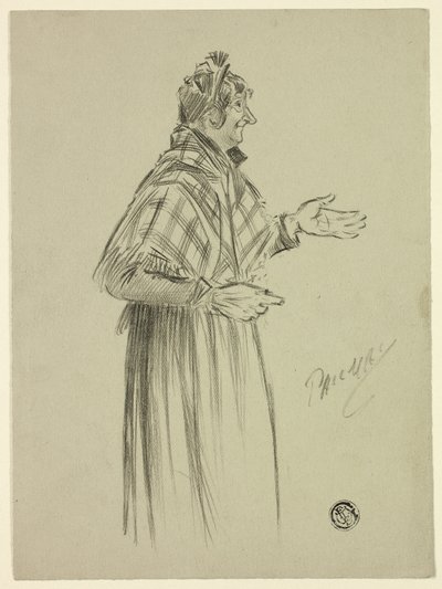Shawled London Character by Philip William May
