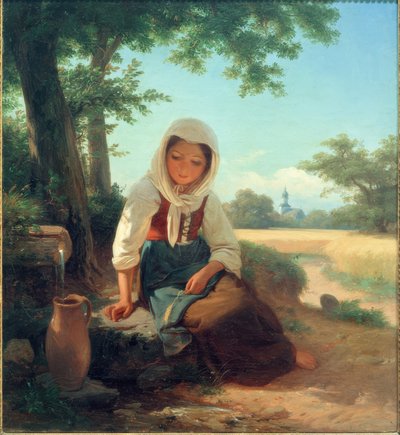 Girl at the Fountain by Philipp Rumpf