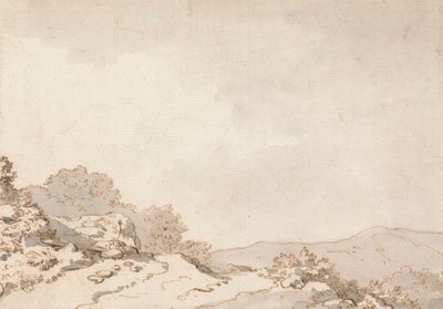 A Path on a Hilltop by Philippe Jacques de Loutherbourg
