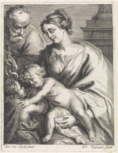 Holy Family with John the Baptist by Philippe Joseph Tassaert