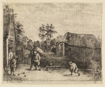 Peasants Playing Boules by Philippe Lambert Joseph Spruyt