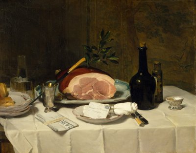 Still Life with Ham by Philippe Rousseau